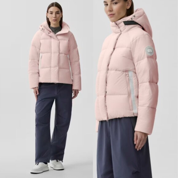 Canada Goose Jackets & Blazers - NWT Canada Goose Junction Parka Hooded Puffer Jacket Pink Lemonade Down Filled